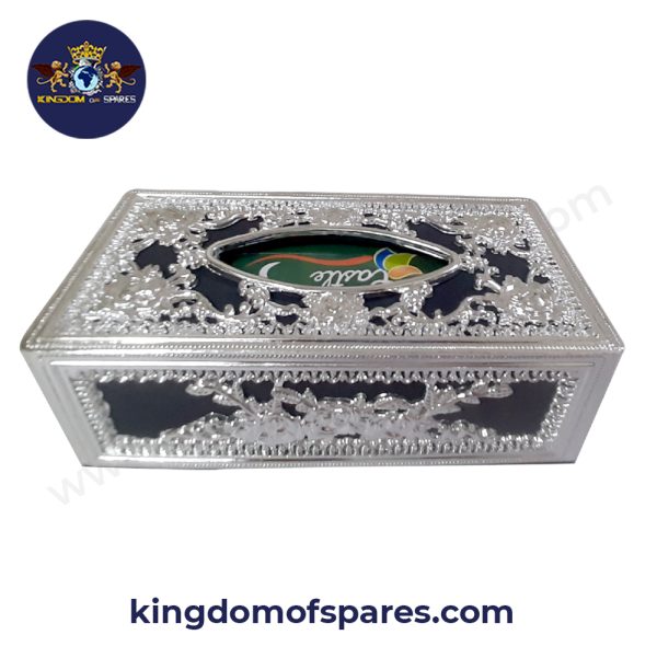 Royal Design Tissue Box for home,office,Car – Silver 2
